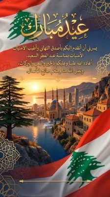 بطاقة عيد الفطر لدولة لبنان
