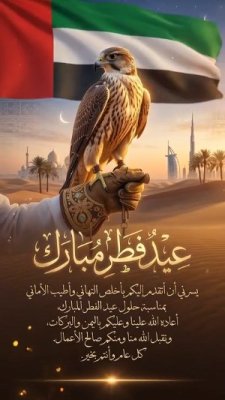بطاقة عيد الفطر لدولة الإمارات