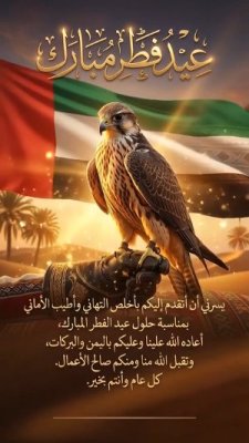 بطاقة عيد الفطر لدولة الإمارات